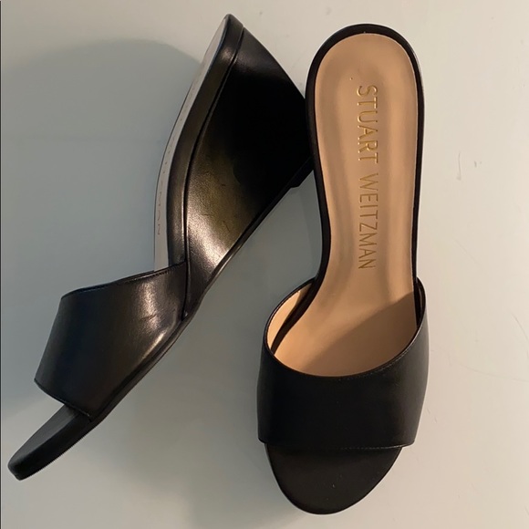 NEW Stuart Weitzman Slide Wedges - Picture 1 of 10